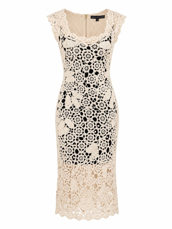 Marc By Marc Jacobs Dresses & Skirts - Marc By Marc Jacobs Black and White Sheath Midi Dress